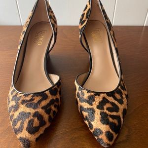 Franco Sarto leopard print wedge heel